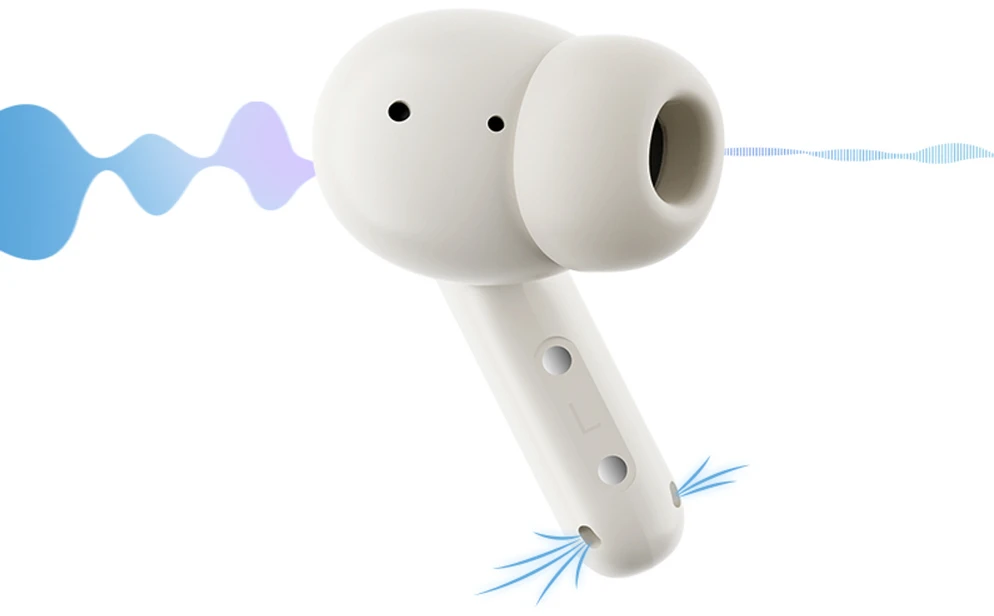 QCY Buds In-Ear Ausinės with ENC SBC IPX4 Bluetooth 5.4 - Baltas