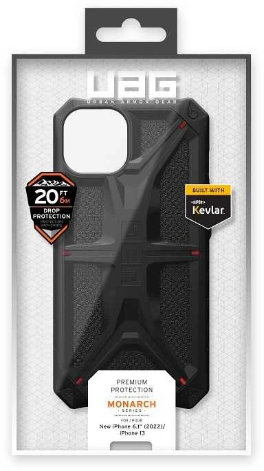 UAG Urban Armor Gear dėklas MONARCH, skirtas IPHONE 14 Plus, anglies pluošto