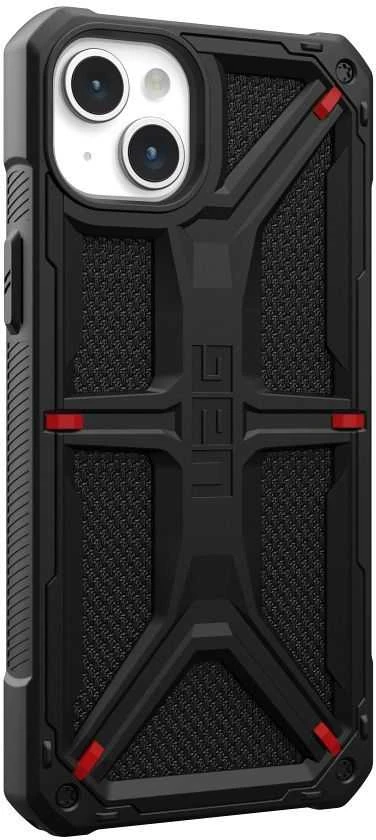 UAG Urban Armor Gear dėklas MONARCH, skirtas IPHONE 15 Plus, juodas, kevlarinis