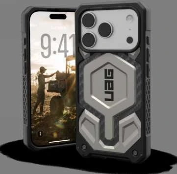 Urban Armor Gear UAG „Monarch Pro MagSafe“ dėklas, skirtas „iPhone 17 Pro“ – titano spalvos