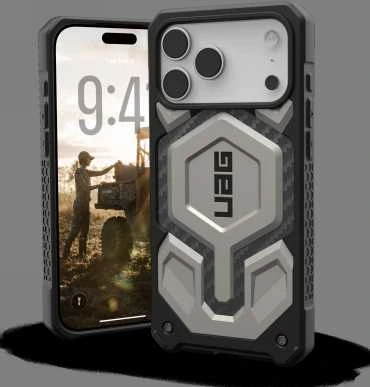 Urban Armor Gear UAG „Monarch Pro MagSafe“ dėklas, skirtas „iPhone 17 Pro Max“ – titano spalvos