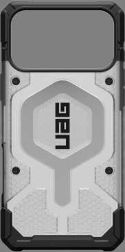 Dėklas „Urban Armor Gear“ „UAG Pathfinder Clear Magsafe“, „Ice“ / „Sidabrinis“ – „iPhone 17 Pro Max“