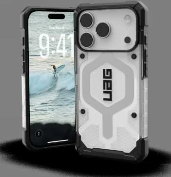 Urban Armor Gear Dėklas UAG Pathfinder Clear Magsafe,Ice/Sidabrinis - iPhone 17 Pro
