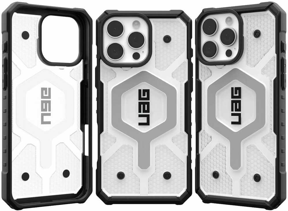 Urban Armor Gear UAG Pathfinder Clear Magsafe Apple iPhone 16 Pro Max - dėklas teleofnui baltos spalvos