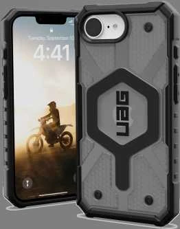 Urban Armor Gear UAG Pathfinder Skaidrus MagSafe iPhone 16e dėklas – pilka/juoda