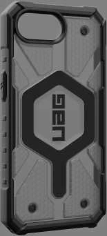 Urban Armor Gear UAG Pathfinder Skaidrus MagSafe iPhone 16e dėklas – pilka/juoda
