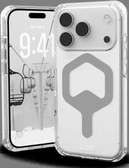 Urban Armor Gear UAG Plyo MagSafe dėklas, skirtas iPhone 17 Pro – skaidriai pilkas