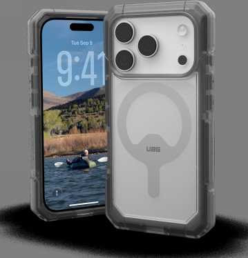 Urban Armor Gear UAG Trooper MagSafe dėklas, skirtas iPhone 17 Pro – skaidrus, juodas