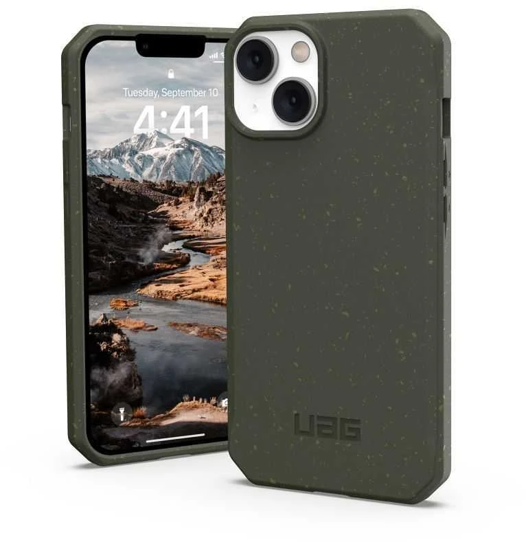 UAG Urban Armor Gear dėklas BIODEGRADABLE OUTBACK, skirtas IPHONE 14 Plus žalias