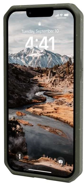 UAG Urban Armor Gear dėklas BIODEGRADABLE OUTBACK, skirtas IPHONE 14 Plus žalias