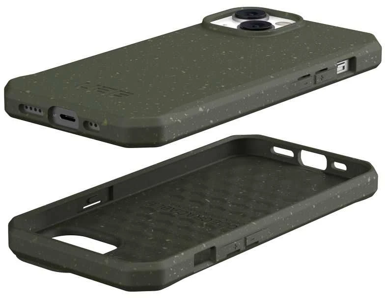 UAG Urban Armor Gear dėklas BIODEGRADABLE OUTBACK, skirtas IPHONE 14 Plus žalias