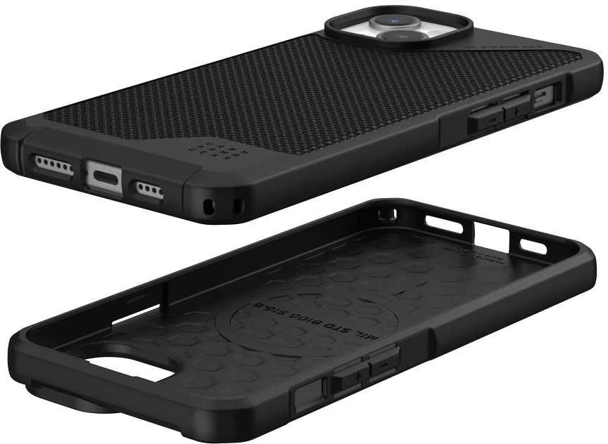 UAG Urban Armor Gear dėklas METROPOLIS LT suderinamas su MagSafe, skirtas IPHONE 15 Plus kevlar juodas