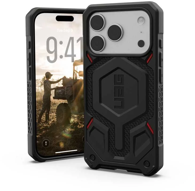 Urban Armor Gear UAG „Monarch Pro MagSafe“ dėklas, skirtas „iPhone 17 Pro“ – čia