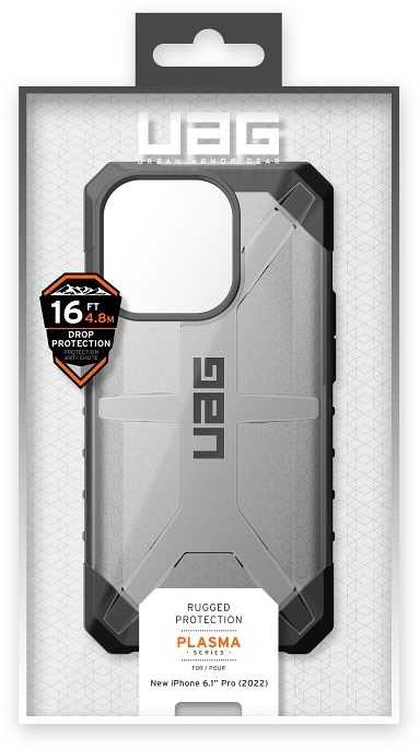 Dėklas Urban Armor Gear UAG Plazma, Pelenų – iPhone 14 Pro