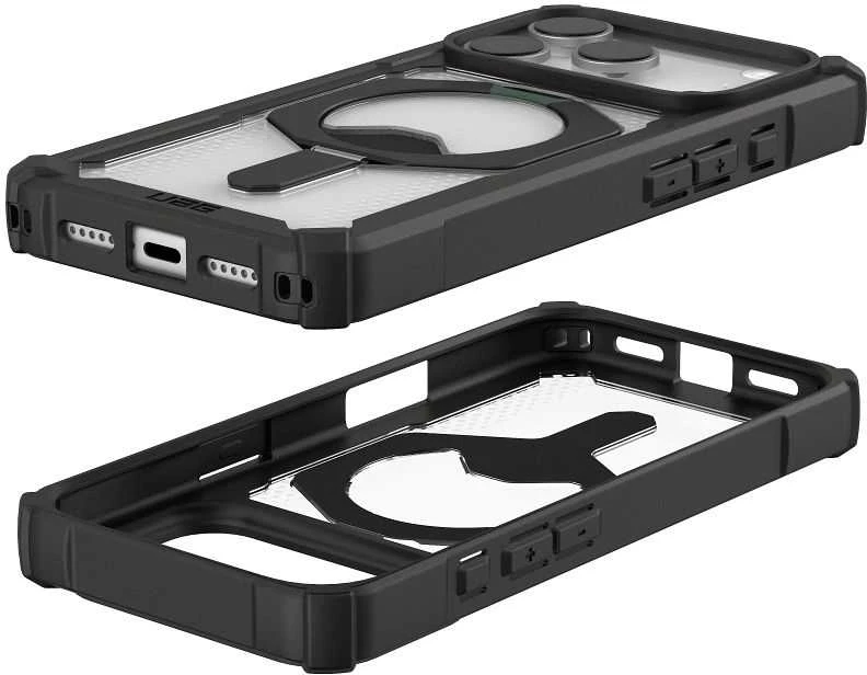 Urban Armor Gear UAG Plasma XTE MagSafe dėklas, skirtas iPhone 17 Pro – skaidrus, juodas