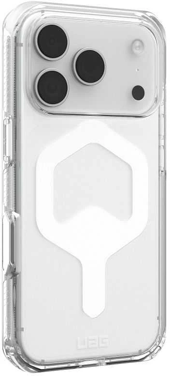Urban Armor Gear UAG Plyo MagSafe dėklas, skirtas iPhone 17 Pro – skaidrus ir baltas
