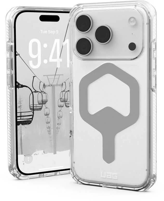 Urban Armor Gear UAG Plyo MagSafe dėklas, skirtas iPhone 17 Pro – skaidriai pilkas