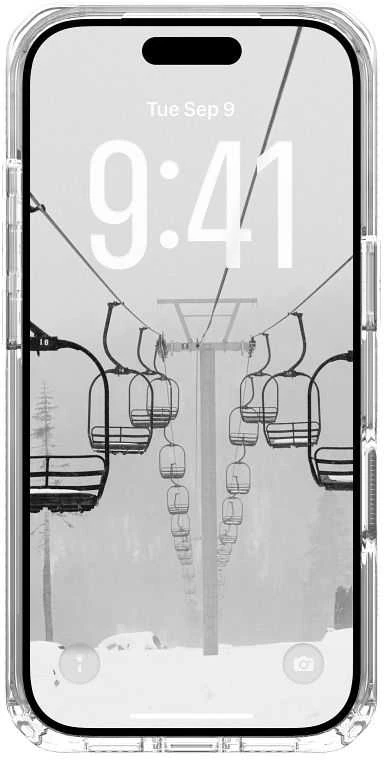 Urban Armor Gear UAG Plyo MagSafe dėklas, skirtas iPhone 17 Pro – skaidrus ir baltas
