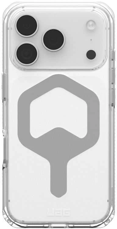 Urban Armor Gear UAG Plyo MagSafe dėklas, skirtas iPhone 17 Pro – skaidriai pilkas