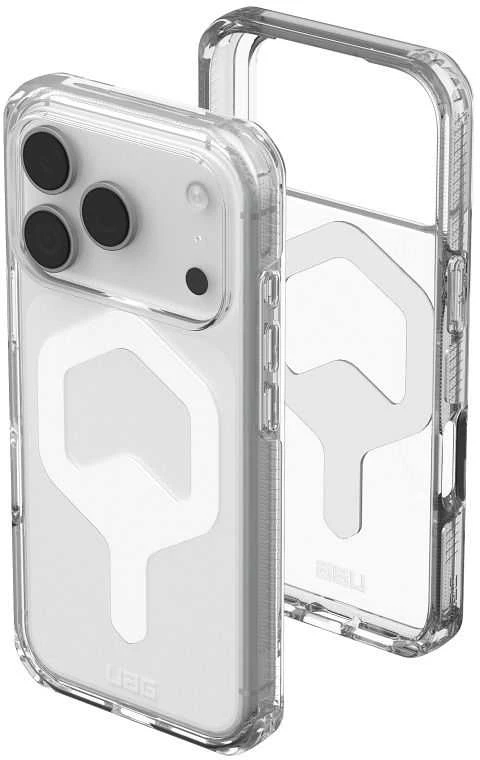 Urban Armor Gear UAG Plyo MagSafe dėklas, skirtas iPhone 17 Pro – skaidrus ir baltas