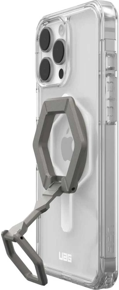 UAG Urban Armor Gear dėklas PLYO, suderinamas su MagSafe ir magnetiniu žiediniu stovu, skirtas IPHONE 16 Pro Max ledo baltas / titanas
