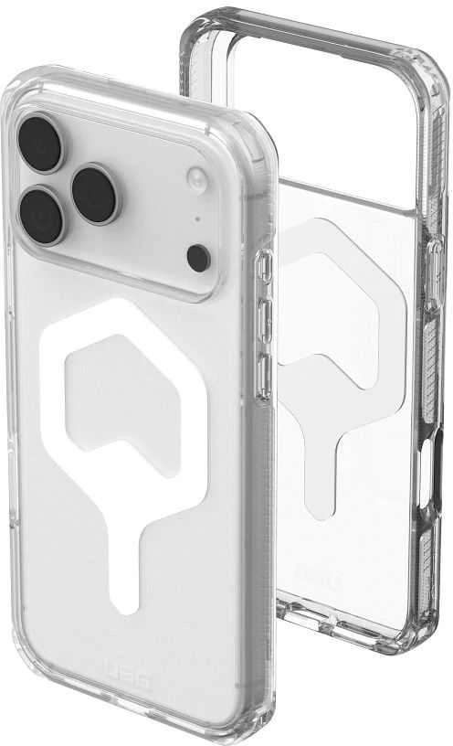 Urban Armor Gear UAG Plyo MagSafe dėklas, skirtas iPhone 17 Pro Max – skaidrus ir baltas