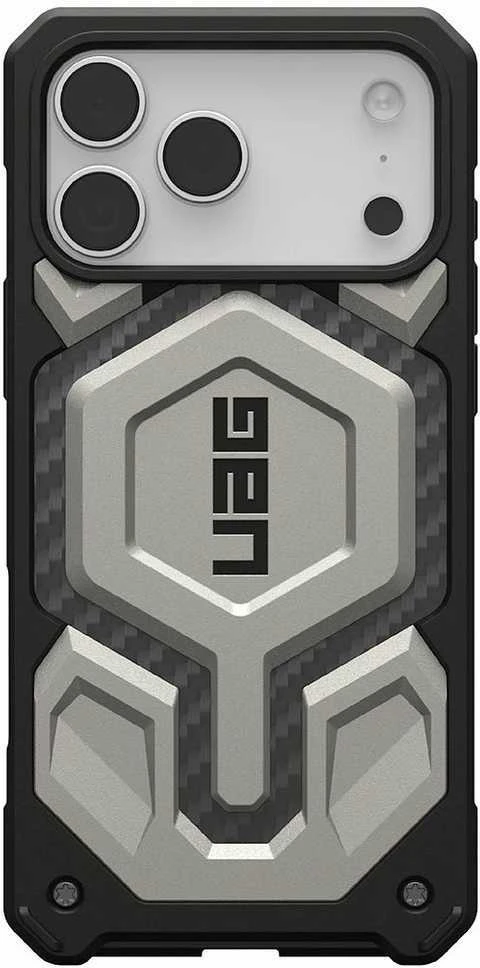 Urban Armor Gear UAG „Monarch Pro MagSafe“ dėklas, skirtas „iPhone 17 Pro Max“ – titano spalvos