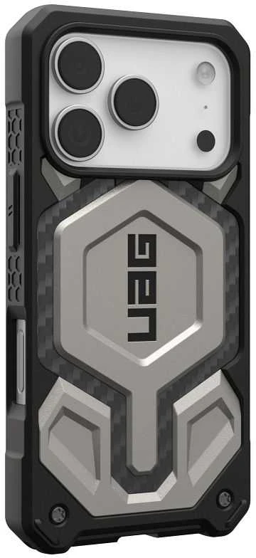 Urban Armor Gear UAG „Monarch Pro MagSafe“ dėklas, skirtas „iPhone 17 Pro“ – titano spalvos