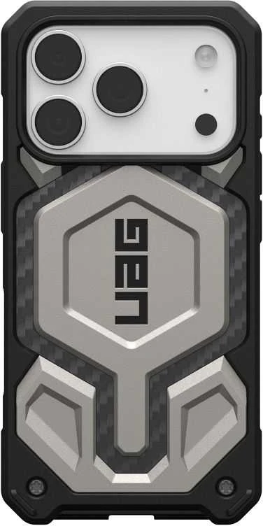 Urban Armor Gear UAG „Monarch Pro MagSafe“ dėklas, skirtas „iPhone 17 Pro“ – titano spalvos