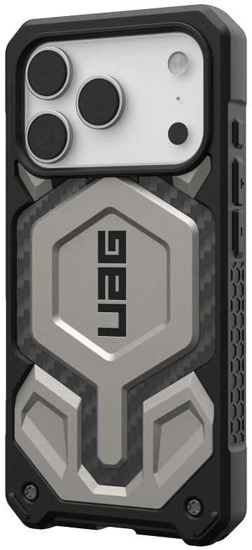 Urban Armor Gear UAG „Monarch Pro MagSafe“ dėklas, skirtas „iPhone 17 Pro“ – titano spalvos