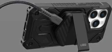 Urban Armor Gear UAG belaidis įkroviklis 15 W su stovu, suderinamas su „MagSafe“ (juodas)