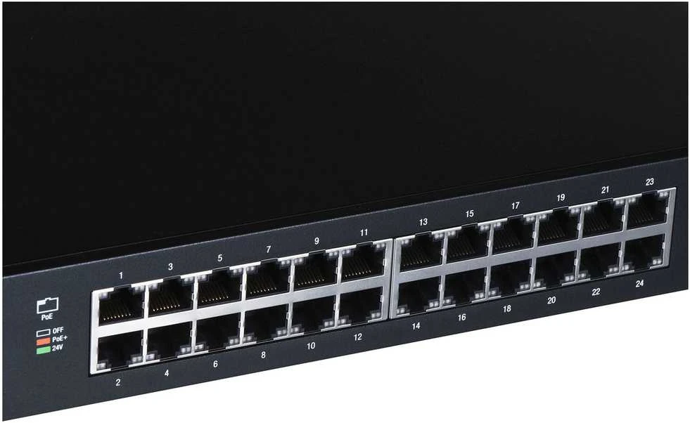 Šakotuvas Ubiquiti | Switch | ES-24-250W | Internetu valdomas | Montuojamas į stelažą | Gigabit Ethernet (vario) jungtys: 24 | SFP jungtys: 2