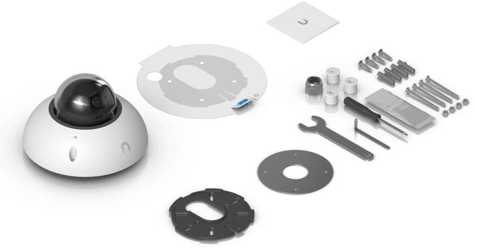 Ubiquiti G6 Dome IP apsaugos kamera, skirta vidaus ir lauko sąlygoms, 3840 x 2160 pikselių, skirta luboms/sienoms.