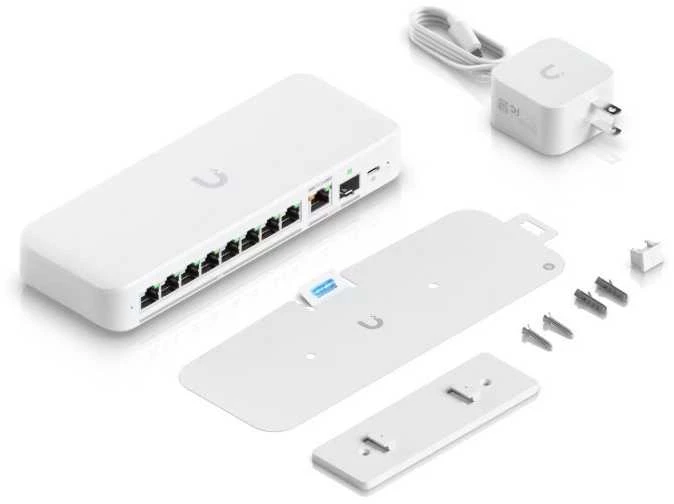 Ubiquiti UniFi Flex 2.5G Managed L2 2.5G Ethernet (100/1000/2500) Desktop/Wall-Mounting Baltas