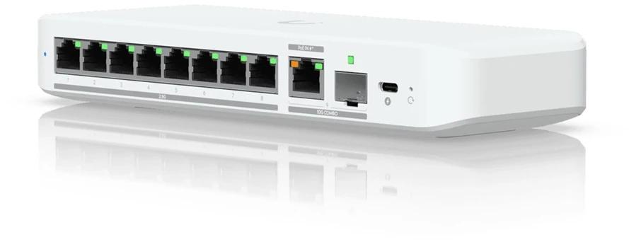 Ubiquiti UniFi Flex 2.5G Managed L2 2.5G Ethernet (100/1000/2500) Desktop/Wall-Mounting Baltas