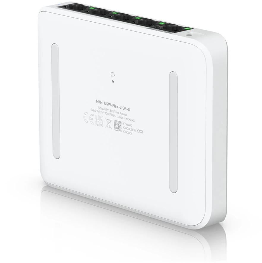 Šakotuvas UBIQUITI COMPACT, 5 PRIESTŲ 2,5G JUNGIKLIS, GALIMAS MAITINTI SU POE ARBA USB-C ADAPTERIU.