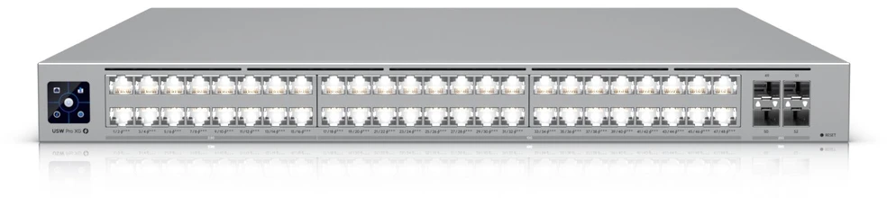 Šakotuvas Ubiquiti UniFi Pro XG 48 PoE valdomas L3 10G Ethernet (100/1000/10000) Maitinimas per Ethernet (PoE) 1U Pilkas
