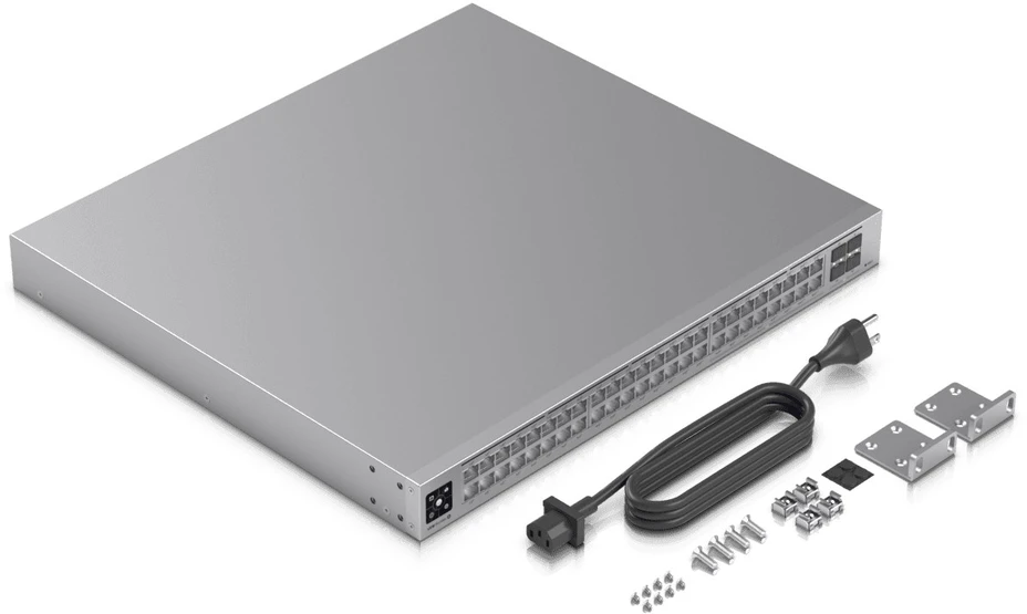 Šakotuvas Komutatorius - Ubiquiti USW-PRO-MAX-48-POE L3 2.5G Pilkas