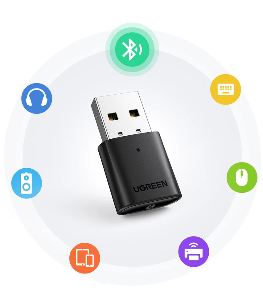 USB adapteris UGREEN CM390 Bluetooth 5.0 PC (juodas)