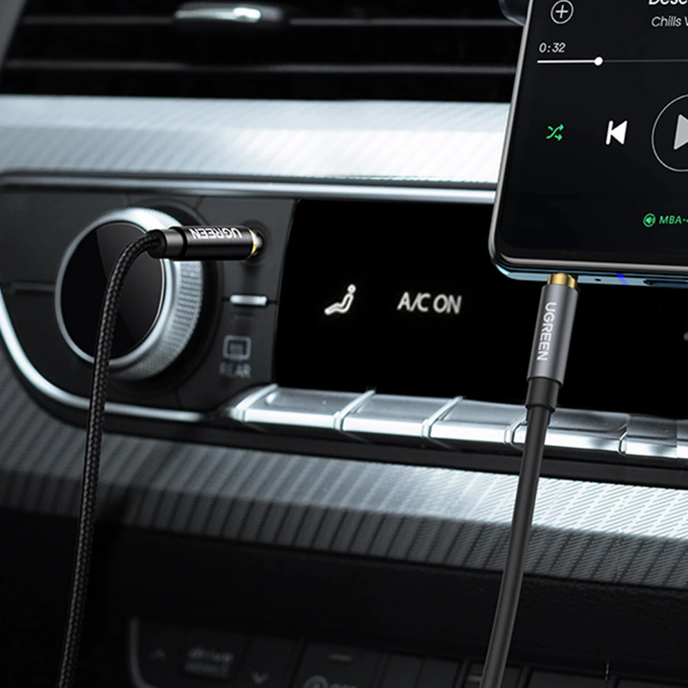 UGREEN AUX kabelio prailginimas mini-jack 3.5mm 1m - Pilkas