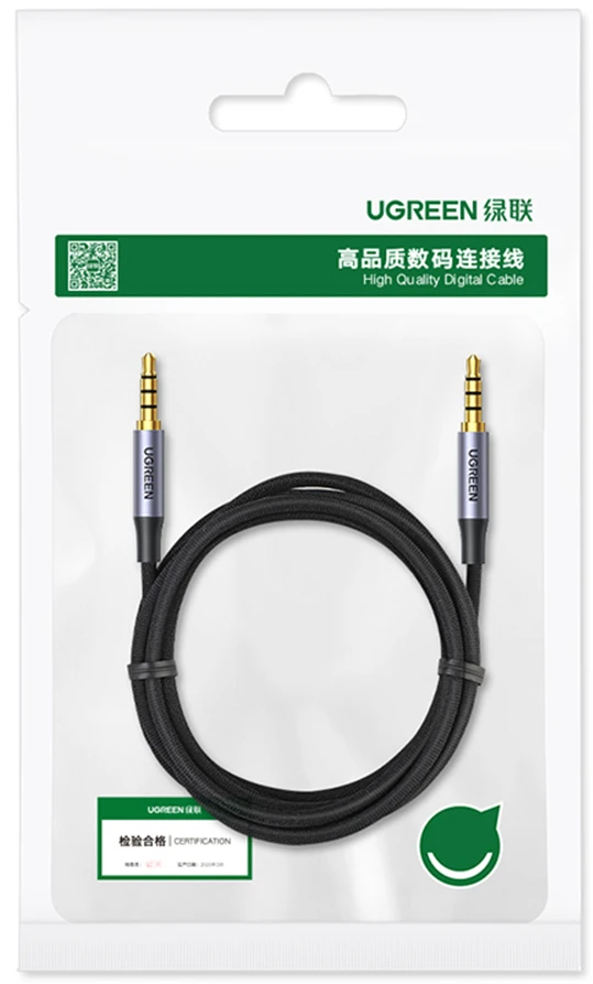 Ugreen AV183 20785 kabelis 3.5mm mini jack / 3.5mm mini jack 3m – pilkos spalvos