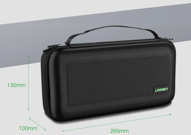 Ugreen Dėžutė Nintendo Switch ir priedams S 26,5 x 10 x 13,5 cm juodos spalvos (50275 LP145)