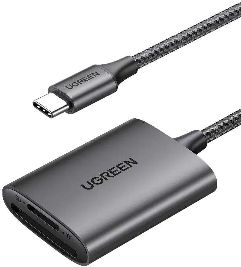 USB-C kortelių skaitytuvas, UGREEN CM401 (pilka)