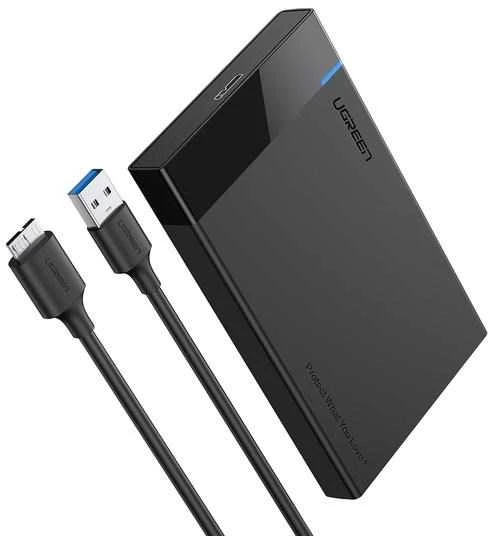 UGREEN 2,5 colio kietojo disko korpusas, skirtas 2,5 colio SATA SSD ir HDD