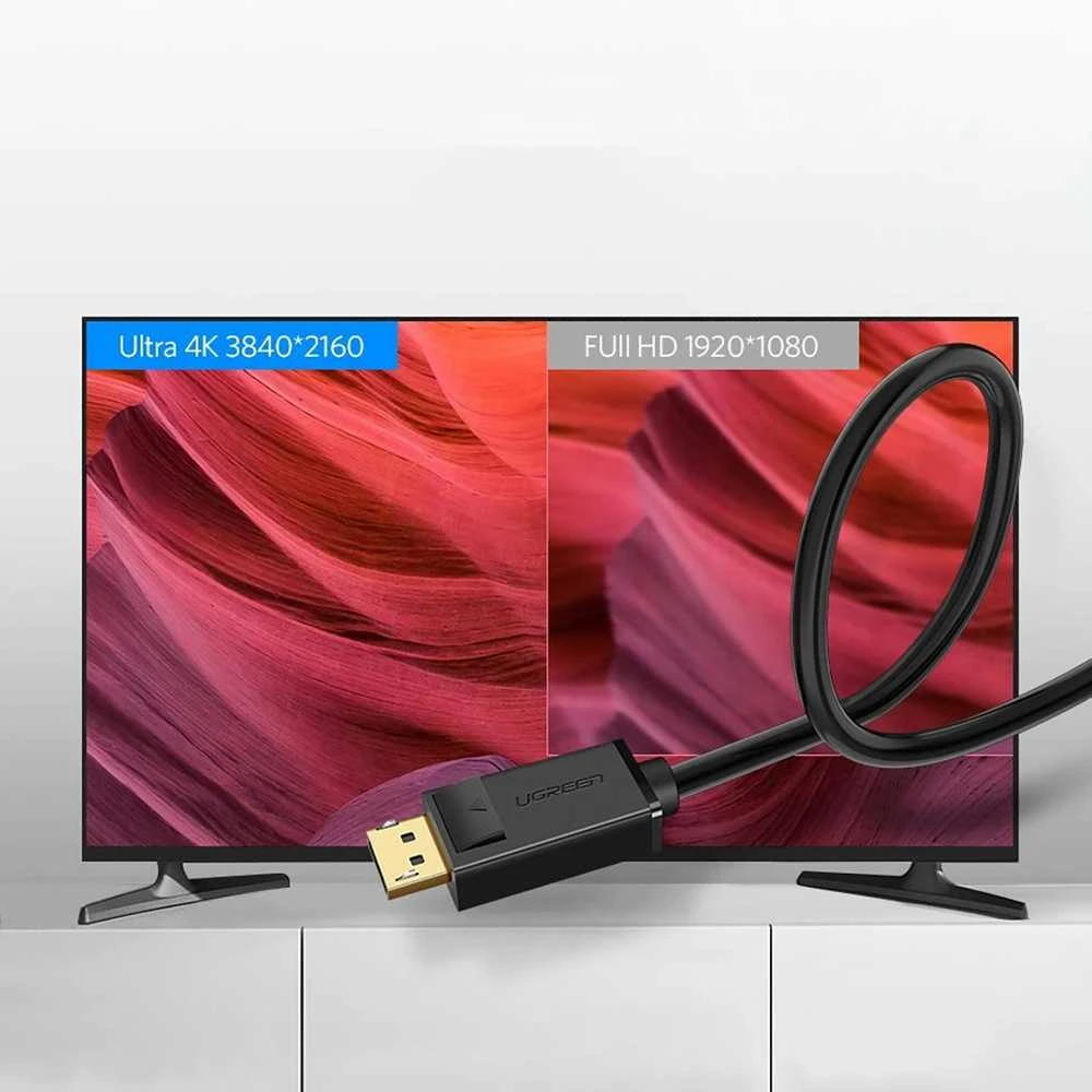 Ugreen DisplayPort į DisplayPort kabelis DP102 4K 3D 3 m - Juodas
