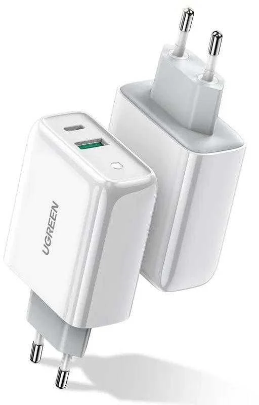Įkroviklis Ugreen CD170 USB-C / USB-A 36W, baltas