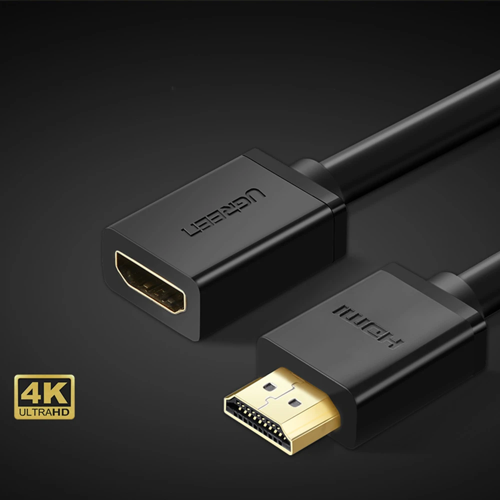 UGREEN HD107 HDMI kištukas į HDMI lizdą FullHD 3D 1m - Juodas