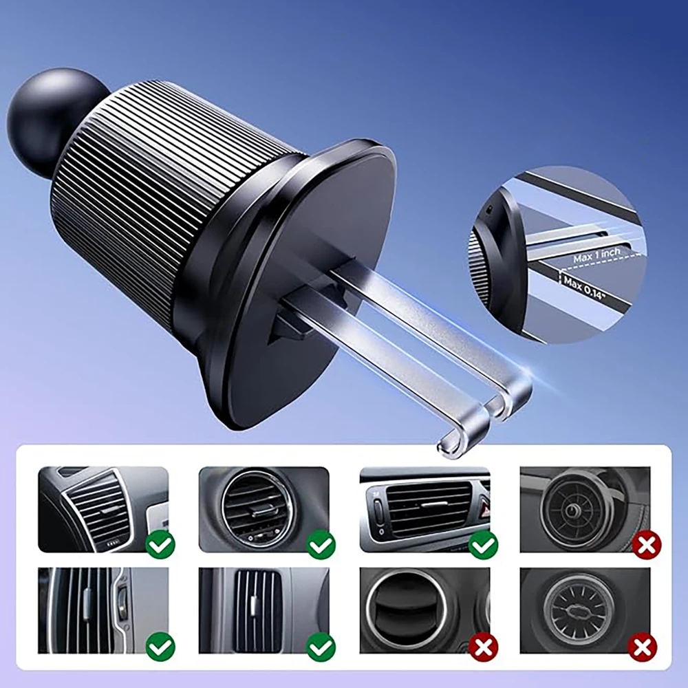 Ugreen Automobilinis magnetinis telefono laikiklis (į ventiliacijos groteles), juodas