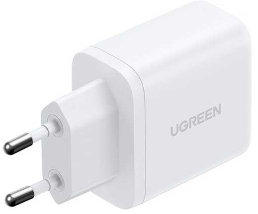 Ugreen X227 20W GaN Laidinis įkroviklis 1x USB-A 1x USB-C - baltos spalvos