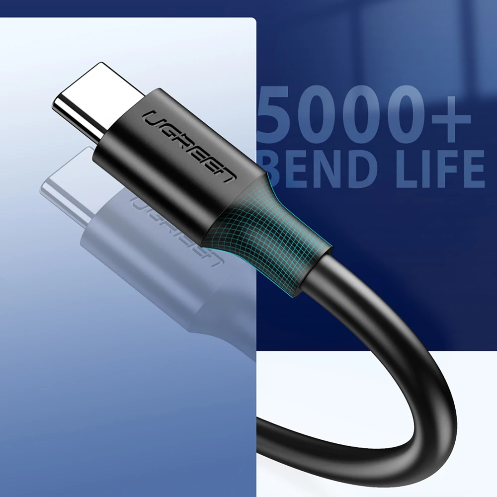 Ugreen US184 20882 USB-A 3.0 / USB-C 3A kabelis 1m – juodos spalvos
